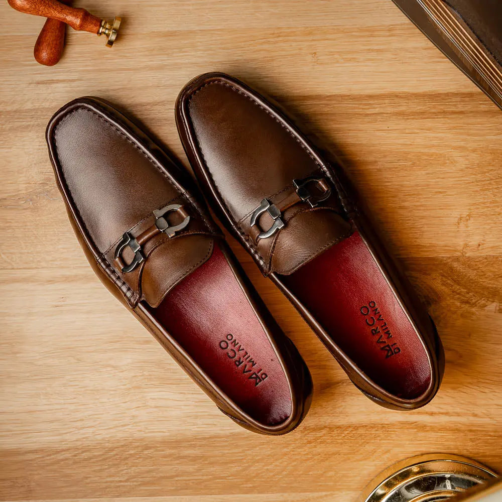 Marco Di Milano Cassarano Brown Genuine Calf Loafers