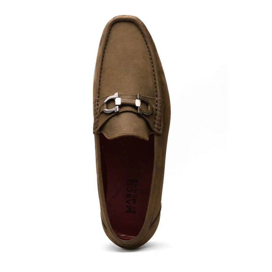 Marco Di Milano Cassarano Crazy Olive Genuine Calf Loafers