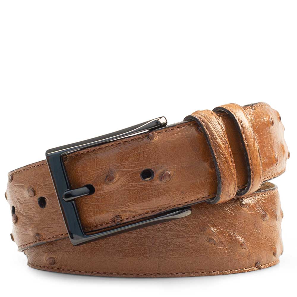 Mezlan AO8146 Ostrich Brandy Skin Belt