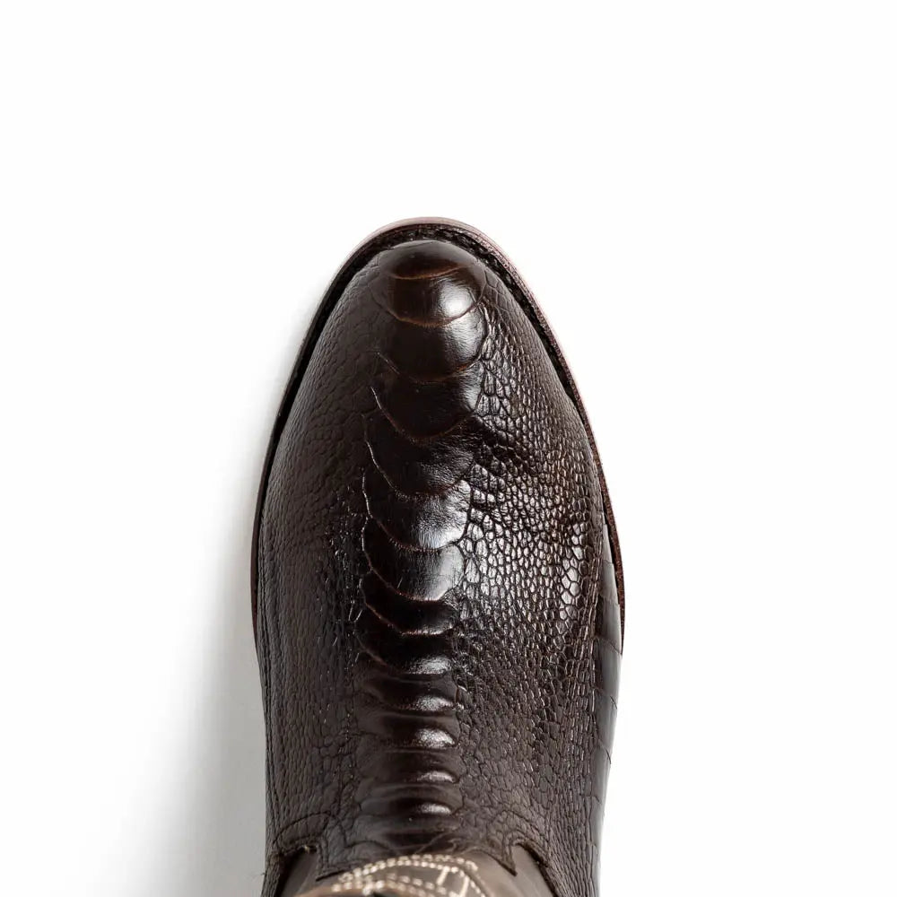 Marco Di Milano Denver Brown Genuine Ostrich Leg Cowboy Boots