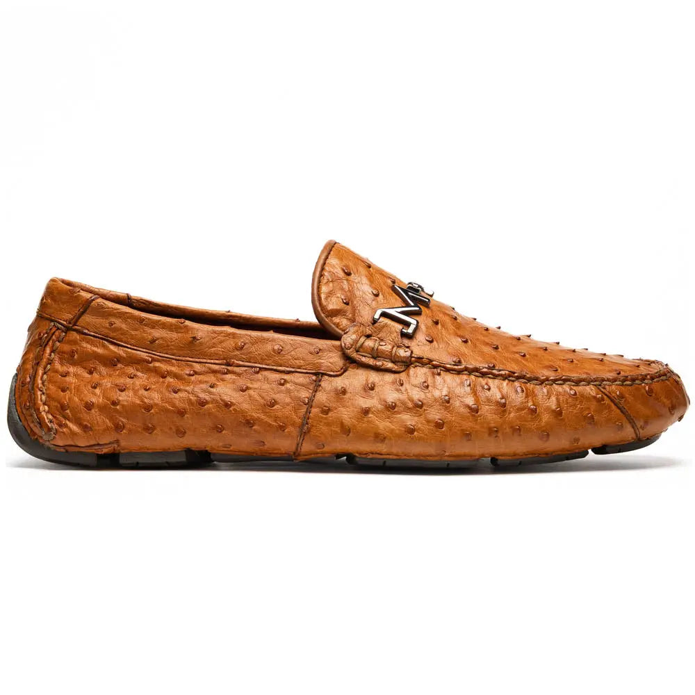 Marco Di Milano Bolonia Brandy Genuine Ostrich Loafers