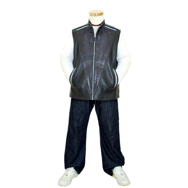 Jakewood 908 Full-Skin Genuine Hornback Alligator Tails/Stingray Vest