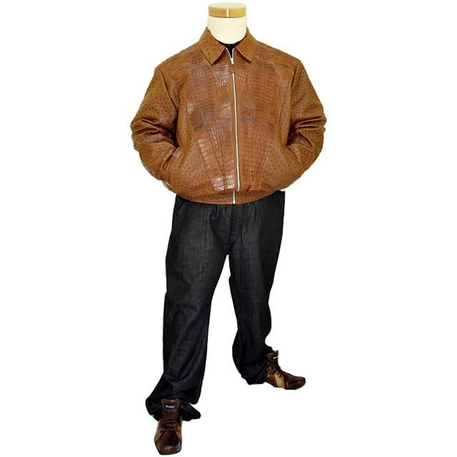 Jakewood 2215 Genuine Hornback Alligator Tails/Ostrich Hide Jacket