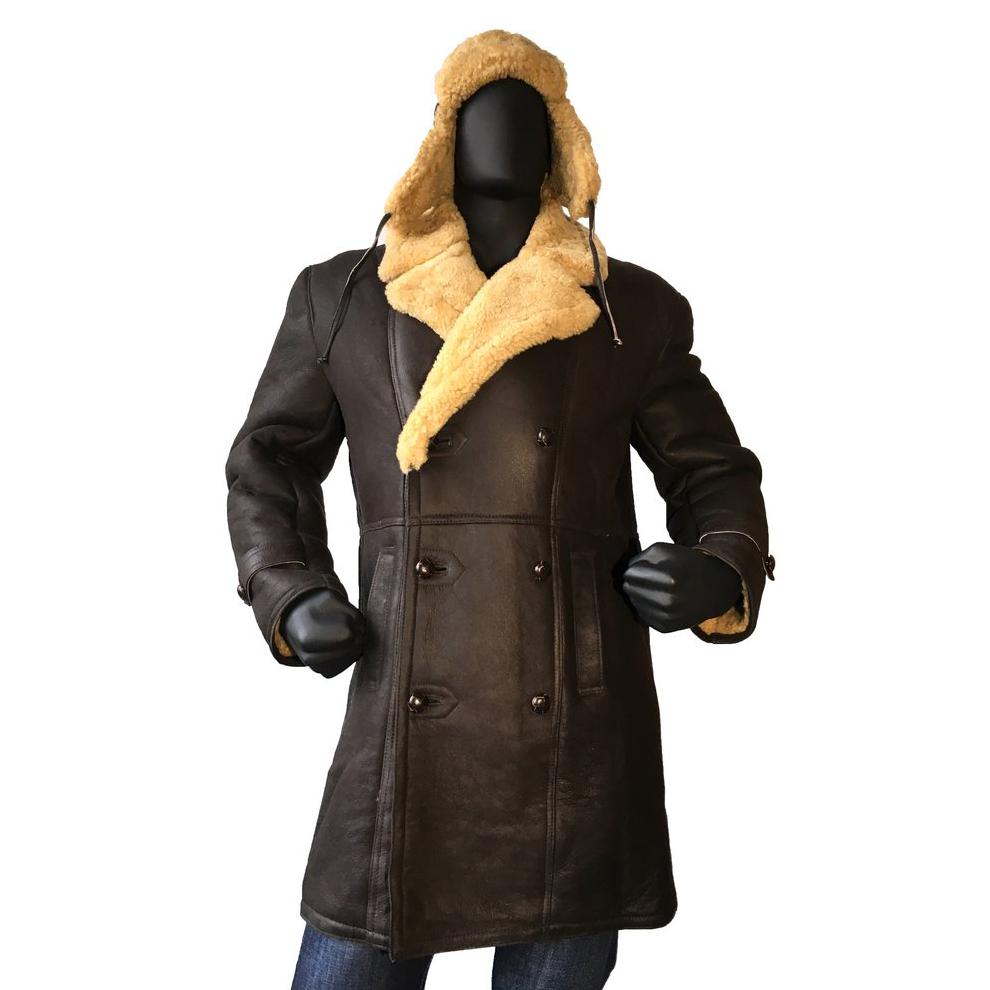 Jakewood 4400 Brown Sheepskin Nappa Finish Trench Coat