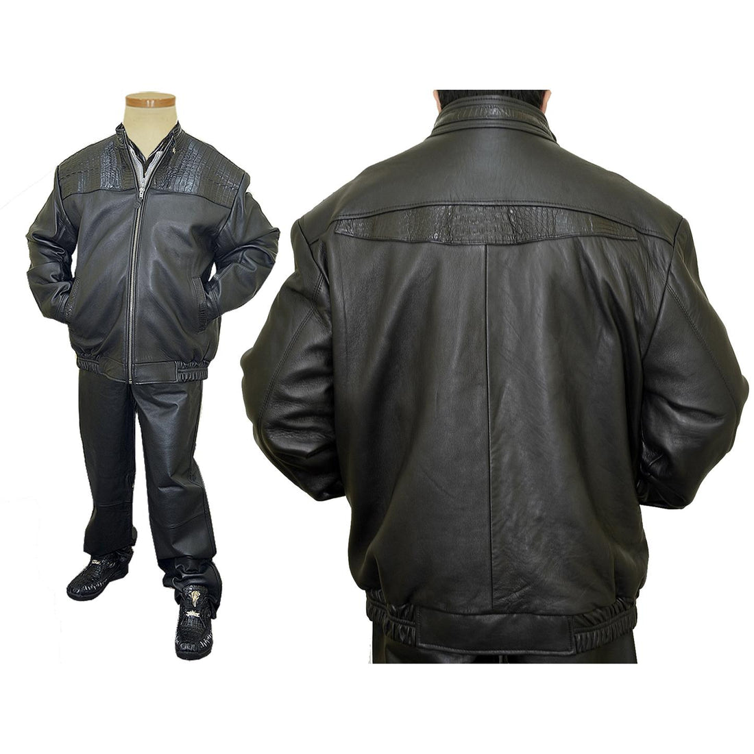 Jakewood 5480 Genuine Hornback Alligator/Lambskin Leather Jacket