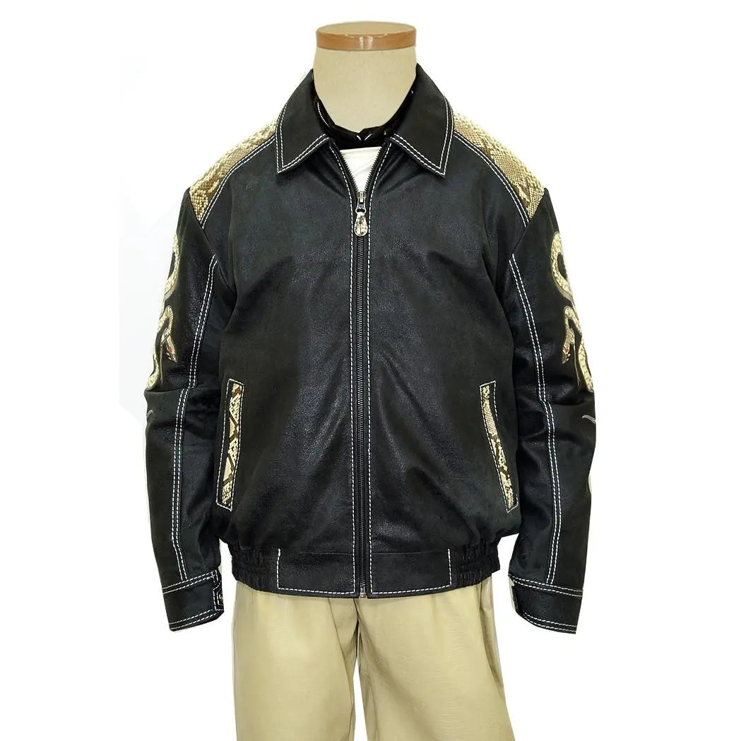 Jakewood 2100 Genuine Python Snake Skin/Leather Jacket - Suit Essence