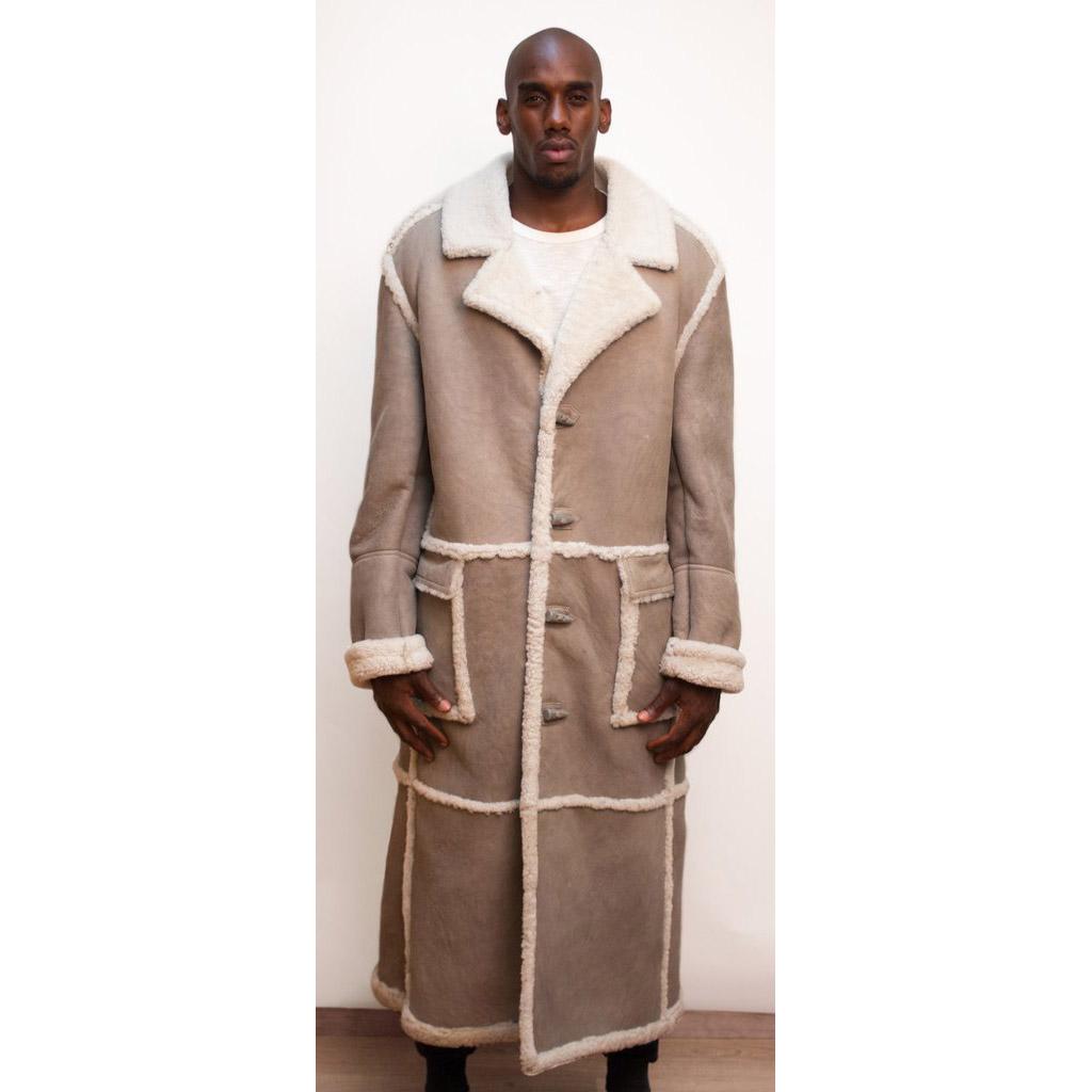 Jakewood 6000 Grey Full Length Sheepskin Coat