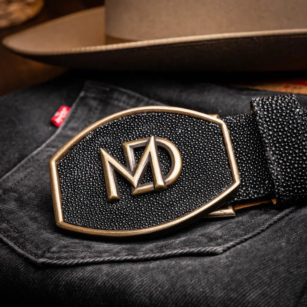 Marco Di Milano Georgia Black Genuine Stingray Belt