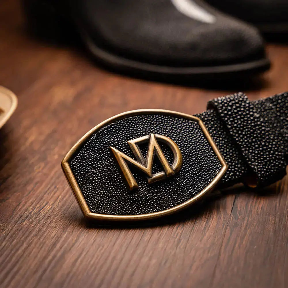 Marco Di Milano Georgia Black Genuine Stingray Belt