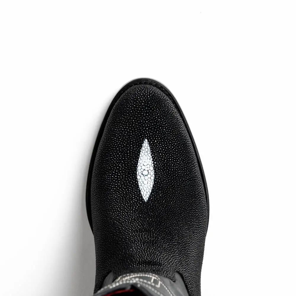 Marco Di Milano Georgia Black Genuine Stingray Cowboy Boots