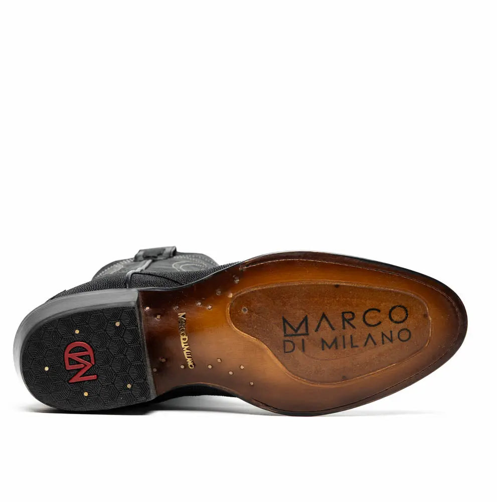 Marco Di Milano Georgia Black Genuine Stingray Cowboy Boots