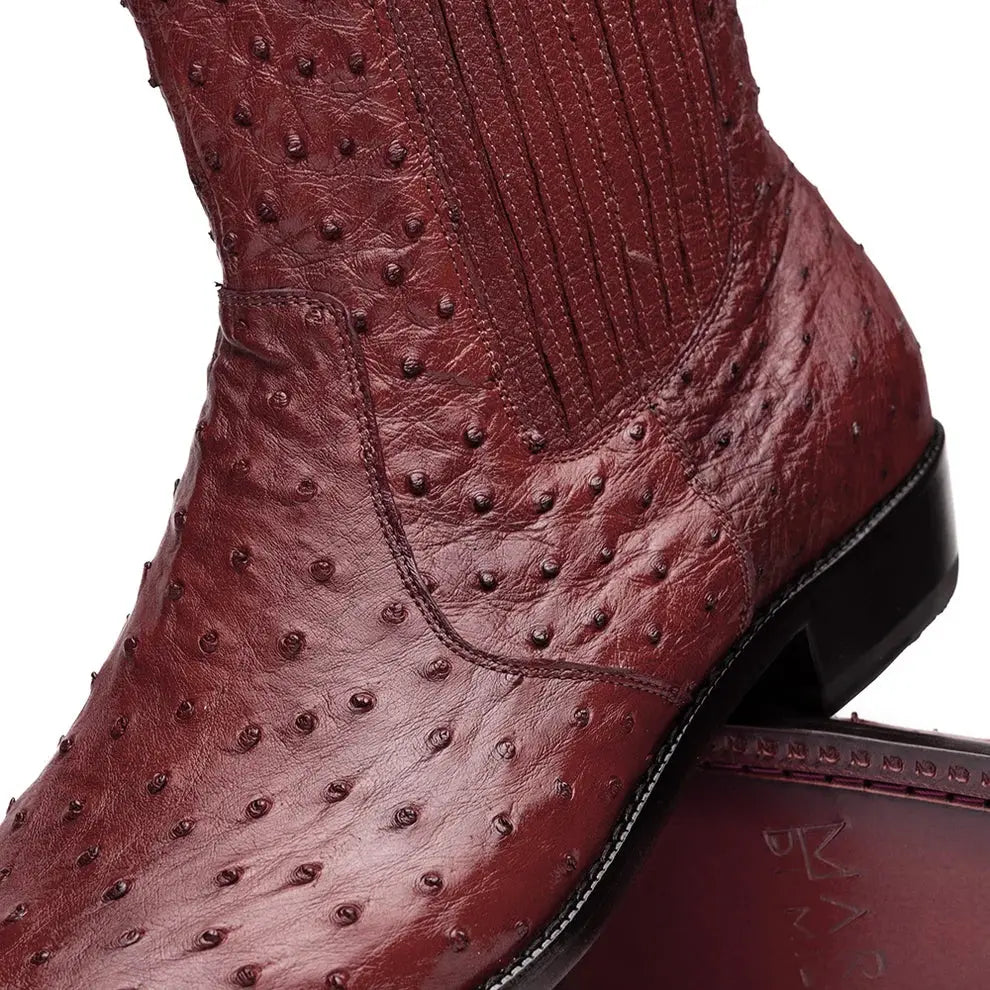 Marco Di Milano Giorgio Wine Genuine Ostrich Boots
