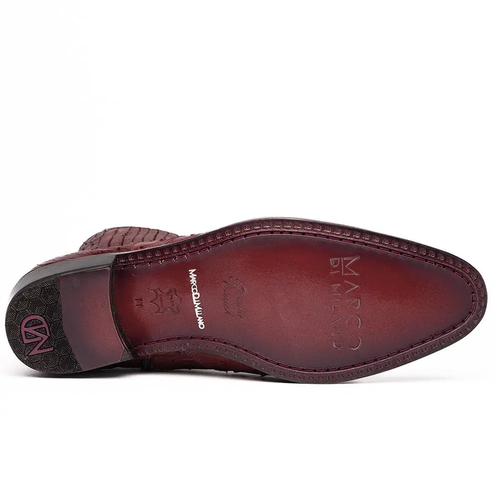 Marco Di Milano Giorgio Wine Genuine Ostrich Boots