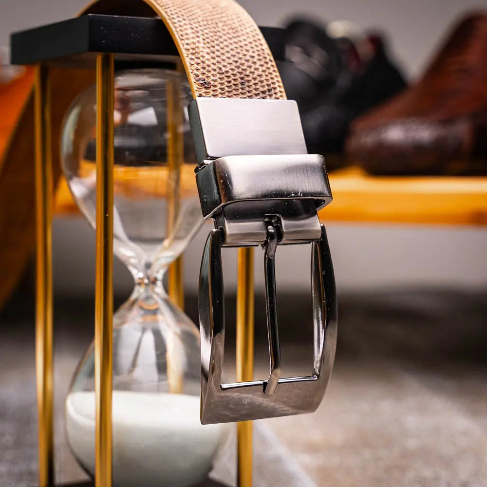 Marco Di Milano Giovanni Orix Pantano Genuine Lizard/Caiman Crocodile Belt