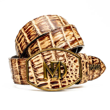 Marco Di Milano Iowa Stone Orix Genuine Caiman Crocodile Belt