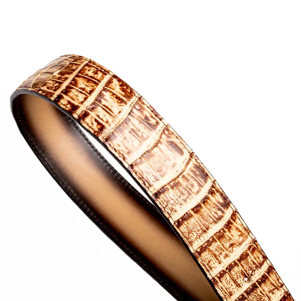Marco Di Milano Iowa Stone Orix Genuine Caiman Crocodile Belt