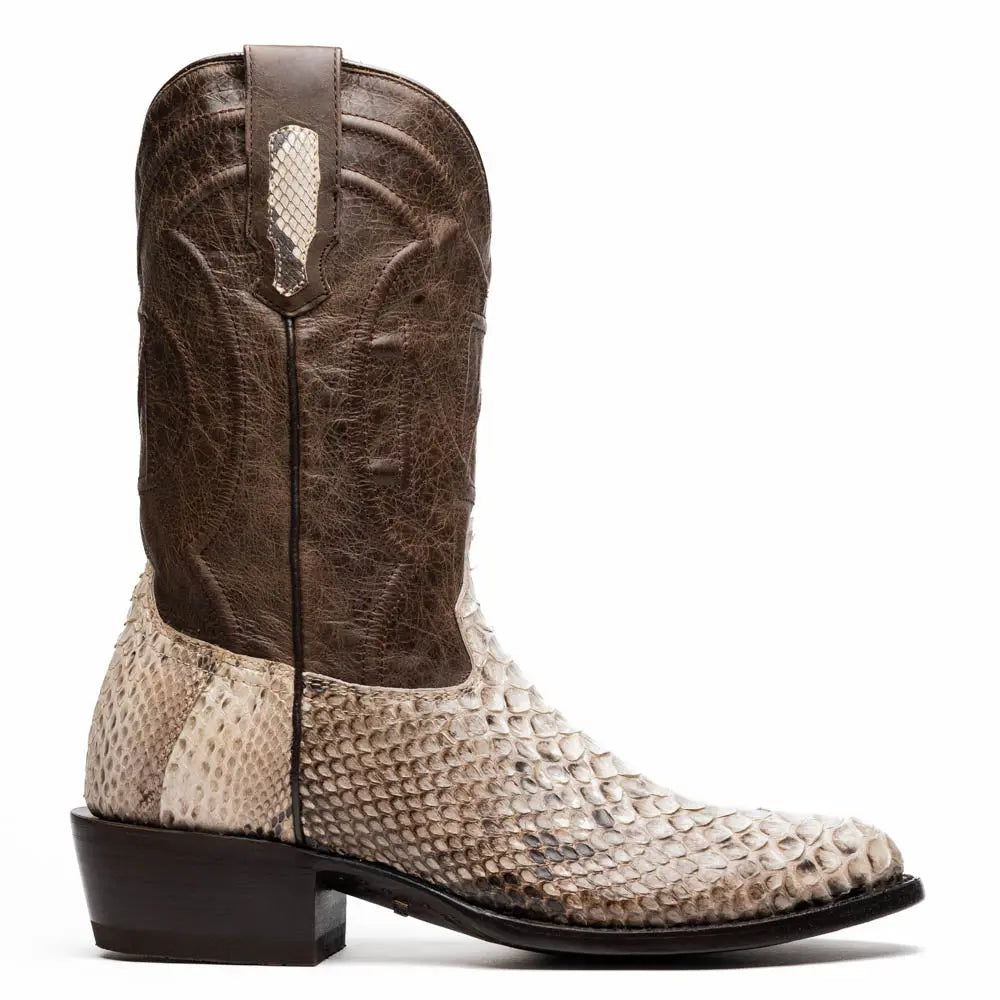 Marco Di Milano Kansas Natural Genuine Python Cowboy Boots