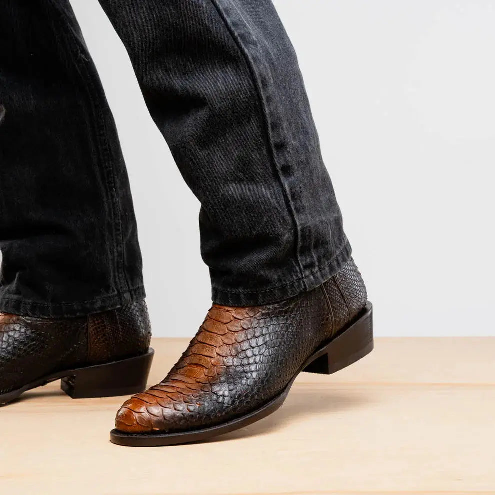 Marco Di Milano Kansas Lisboa Genuine Python Cowboy Boots