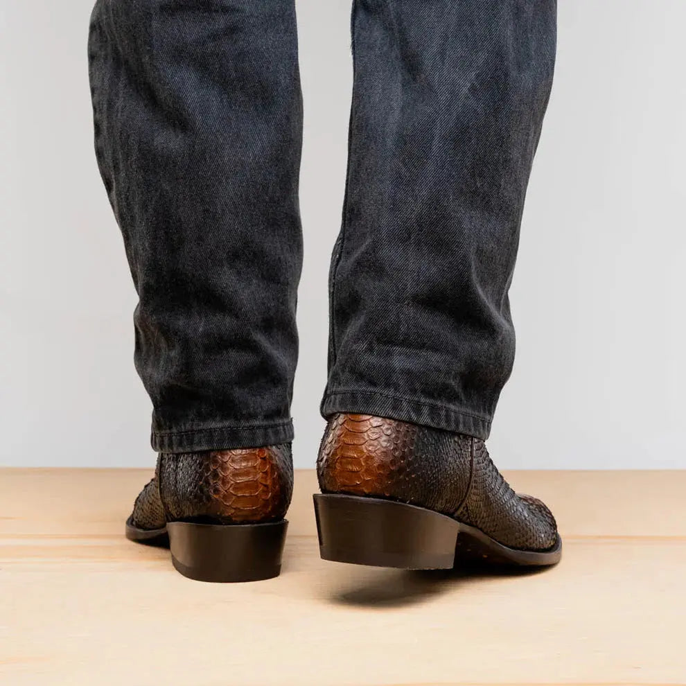 Marco Di Milano Kansas Lisboa Genuine Python Cowboy Boots