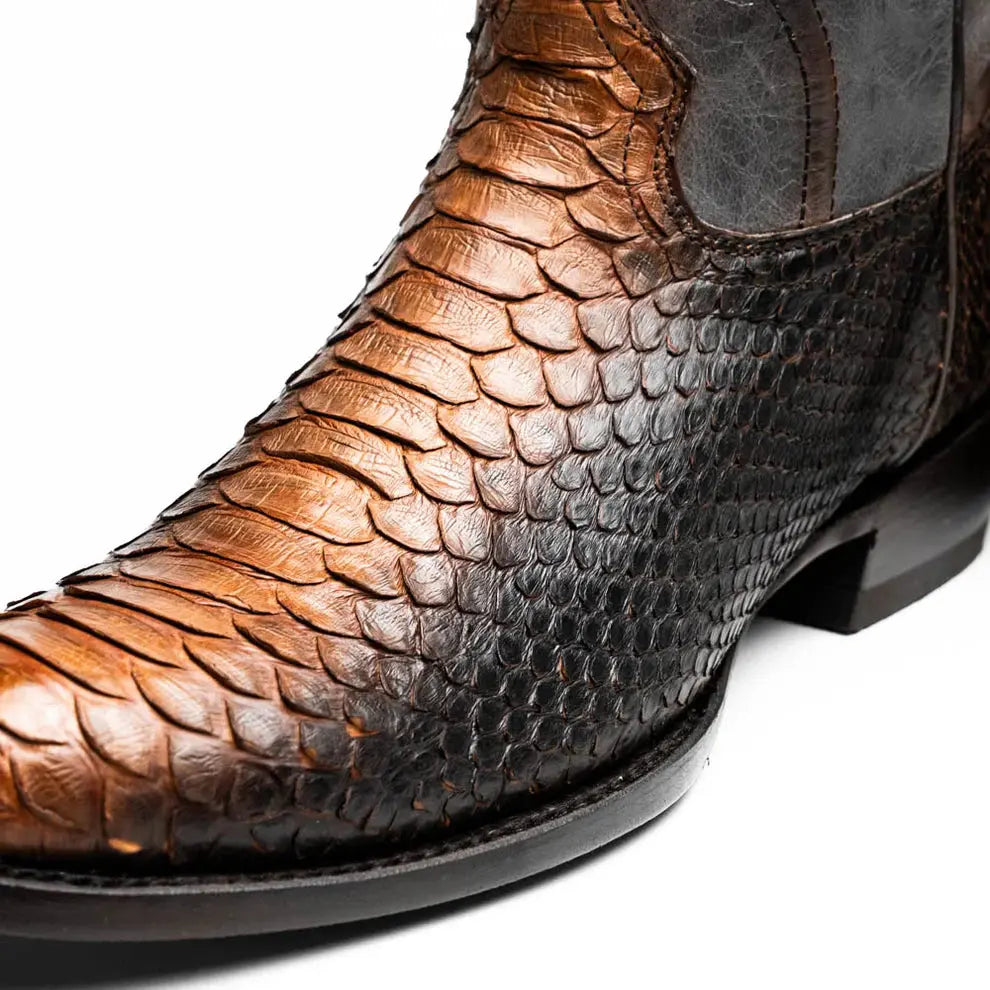 Marco Di Milano Kansas Lisboa Genuine Python Cowboy Boots