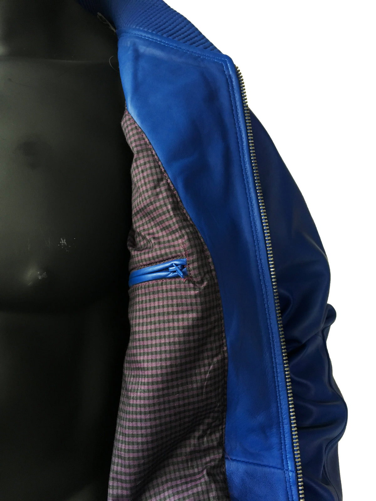 Jakewood 1051 Royal Blue Genuine Lambskin Baseball Varsity Jacket