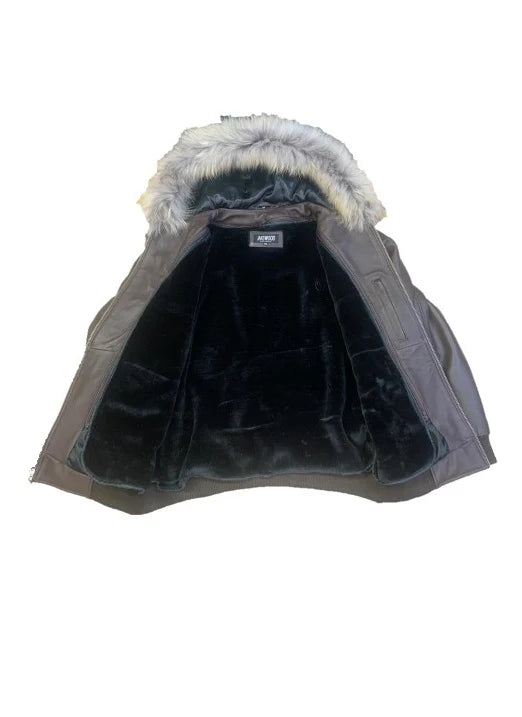Jakewood 2066F Brown Genuine Lambskin Leather Jacket
