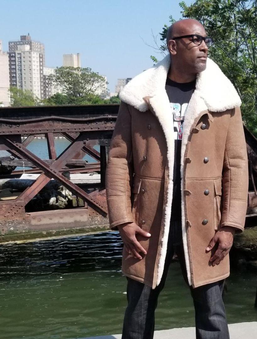 Jakewood 6110 Tan Genuine Sheepskin Double-Breasted Trench Coat
