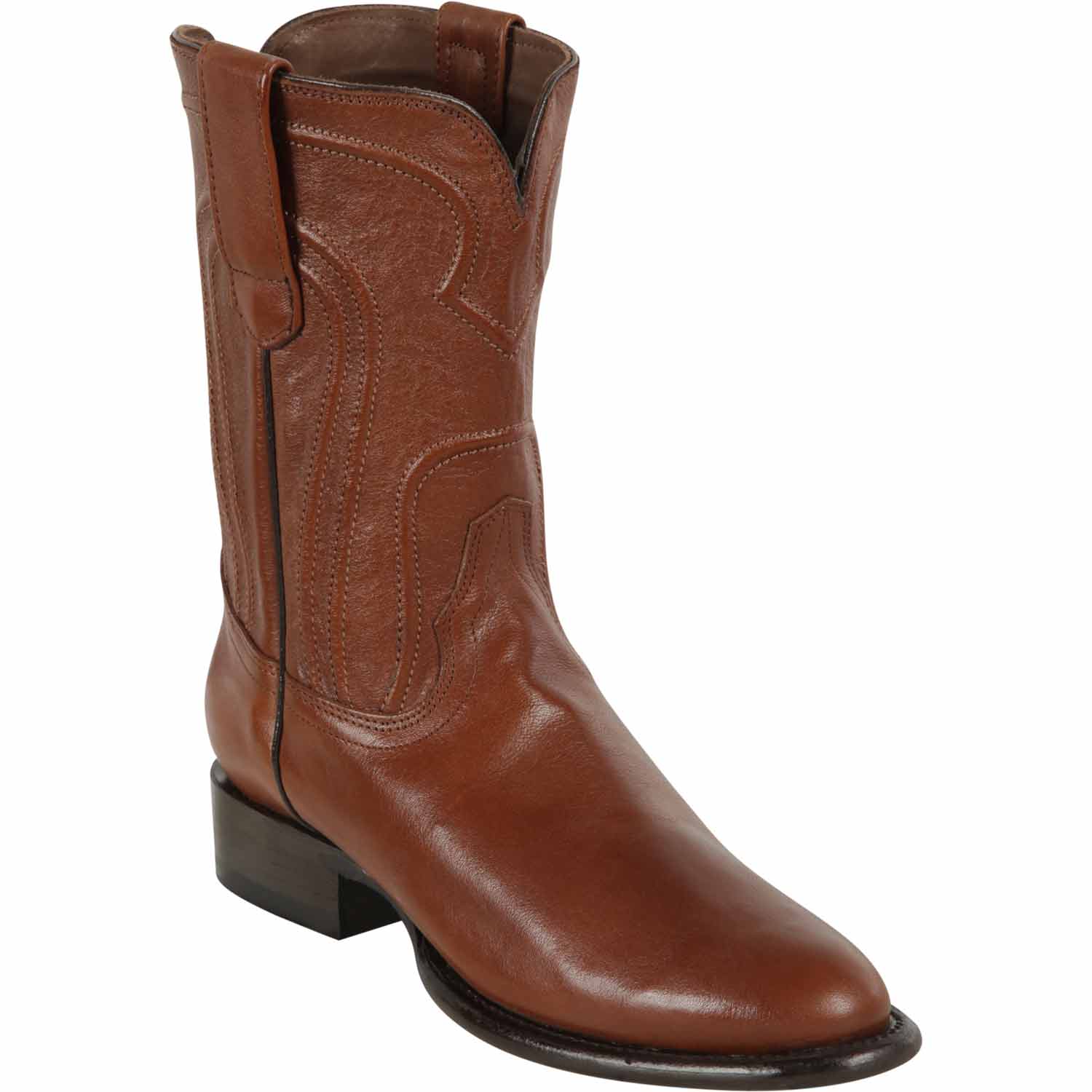 Los Altos 692107 Men's Brown Genuine Leather Roper Toe Cowboy Boots