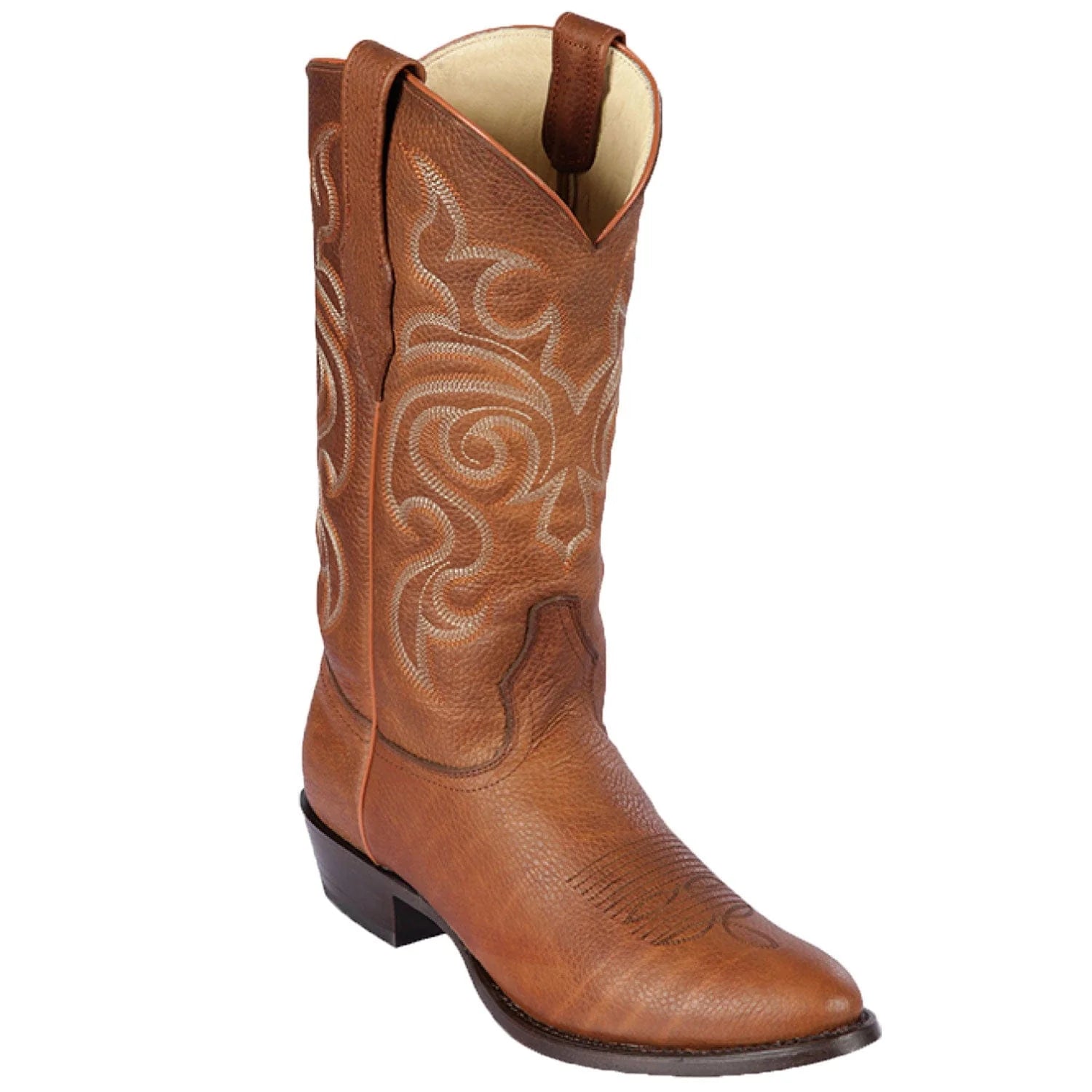 Los Altos 652751 Men's Honey Genuine Grisly Round Toe Cowboy Boots