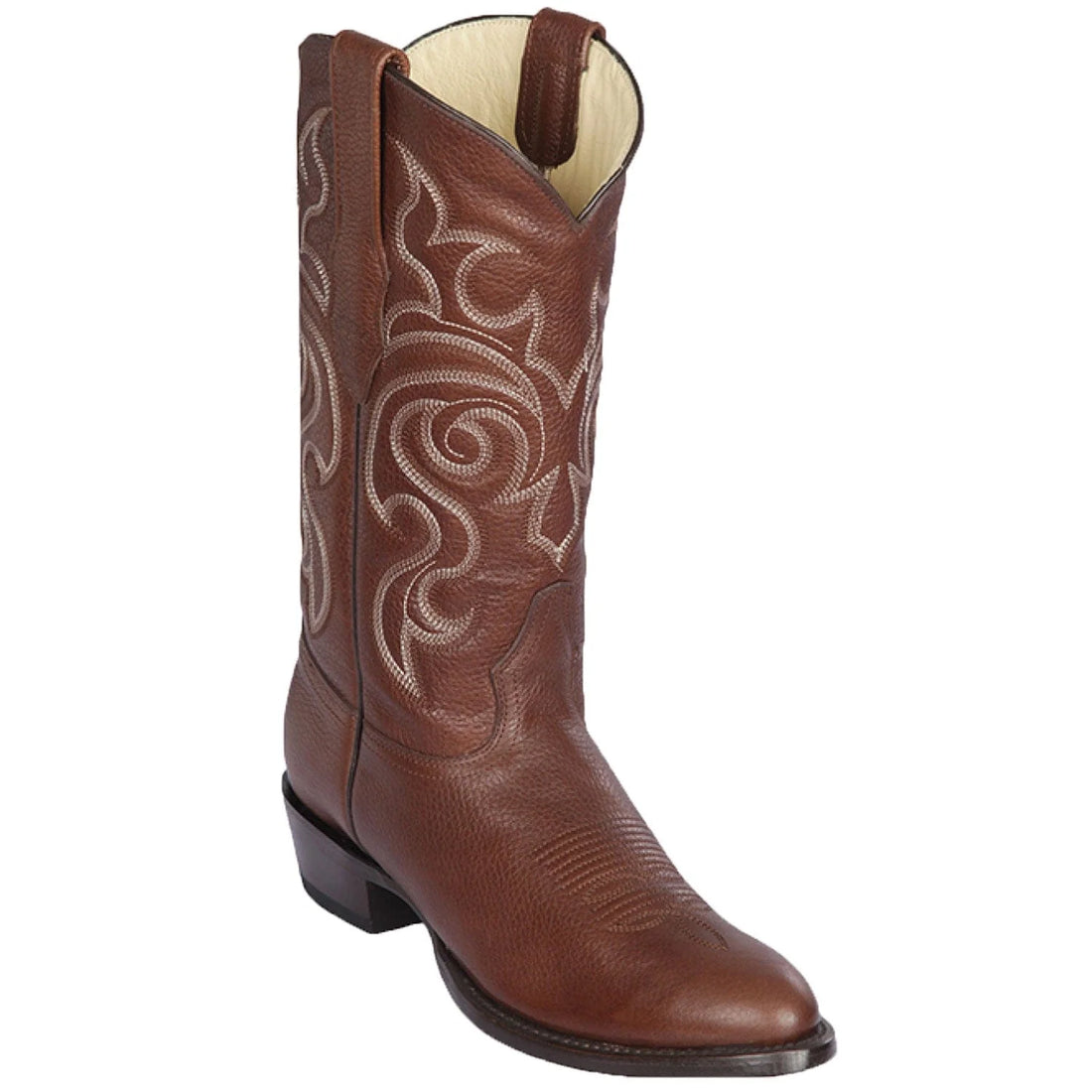 Los Altos 652707  Men's Brown Genuine Grisly Round Toe Cowboy Boots