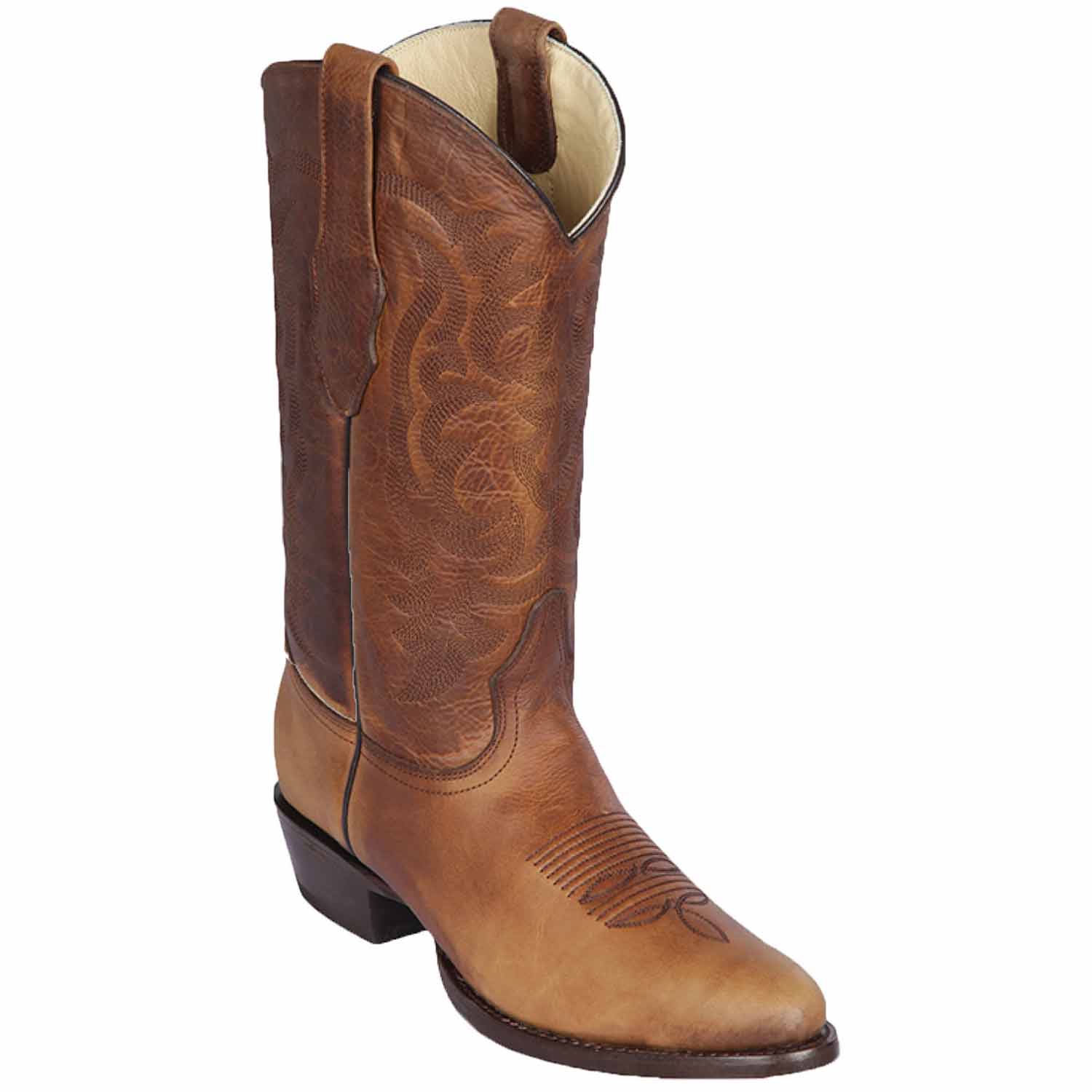 Los Altos 659951 Men's Honey Genuine Round Toe Cowboy Boots