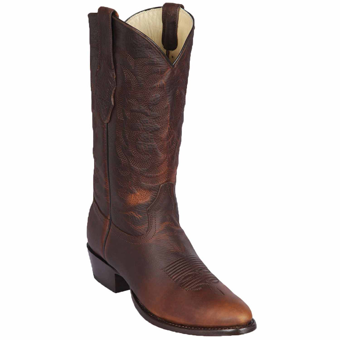 Los Altos 659940 Men's Walnut Genuine Round Toe Cowboy Boots