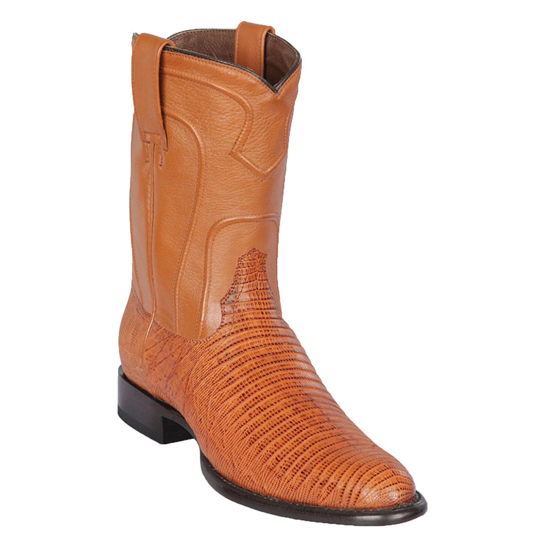 Los Altos 690751 Men's Honey Genuine Teju Roper Toe Cowboy Boots