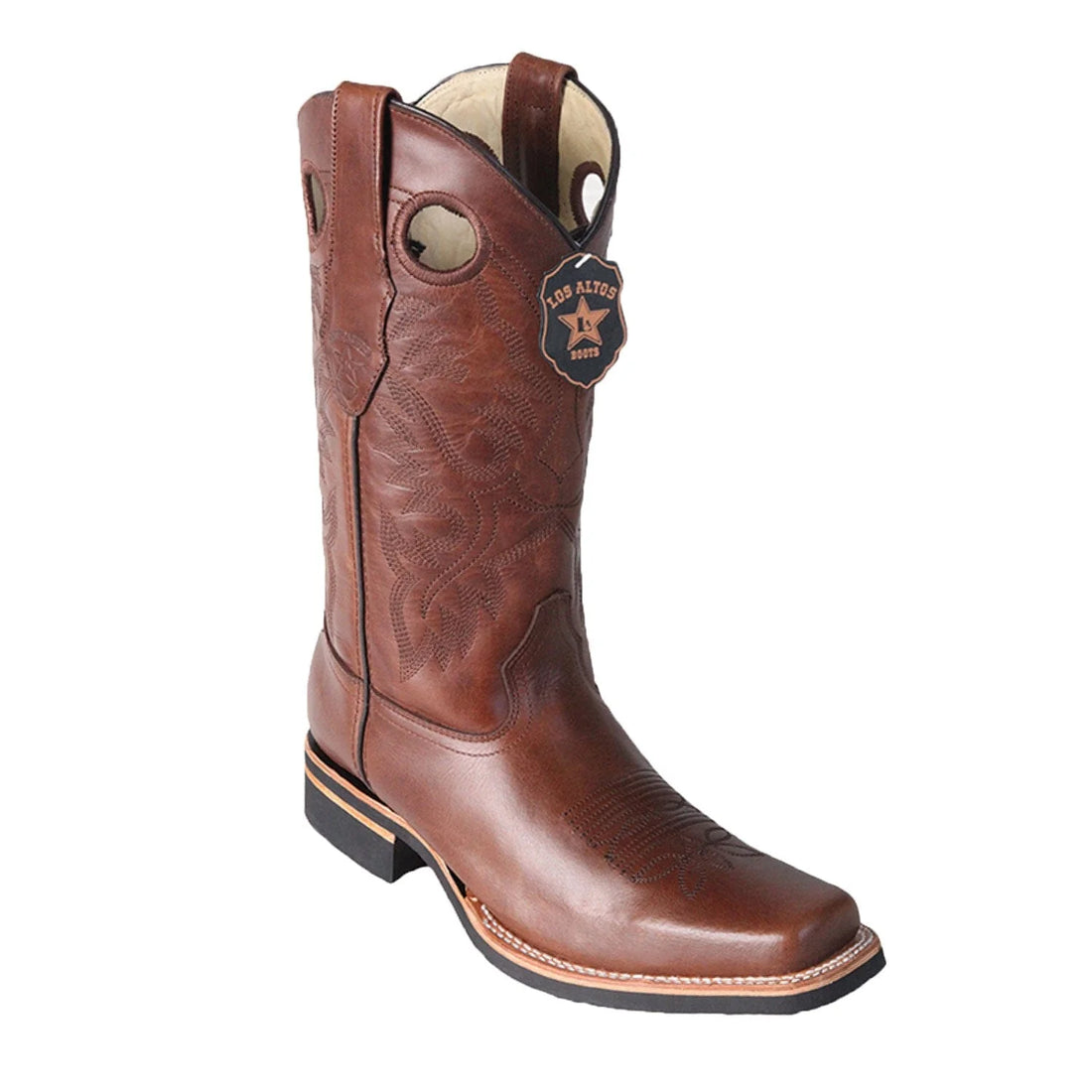 Los Altos 813E2707 Men's Brown Genuine Grisly Rodeo Boots