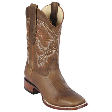 Los Altos 8229951 Men's Honey Genuine Wide Square Toe Cowboy Boots