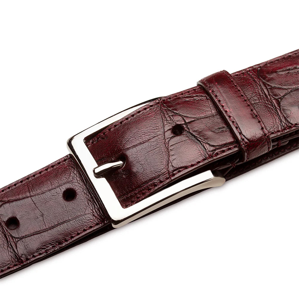 Mezlan AO11523 Classic Crocodile Burgundy Belt