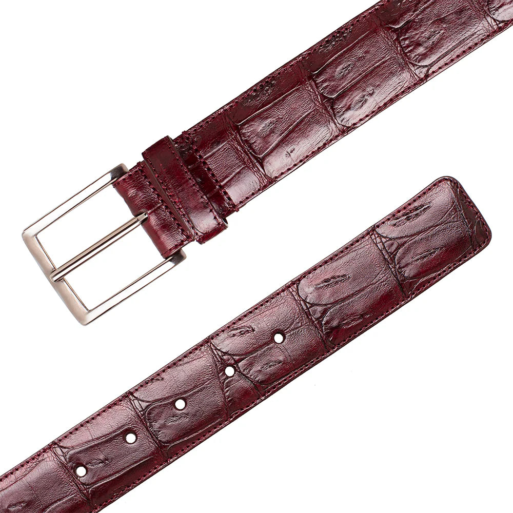 Mezlan AO11523 Classic Crocodile Burgundy Belt