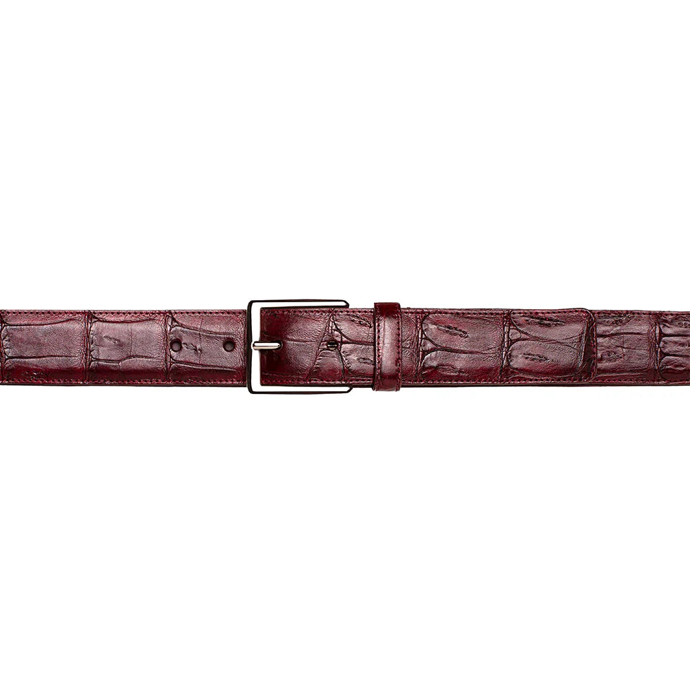 Mezlan AO11523 Classic Crocodile Burgundy Belt