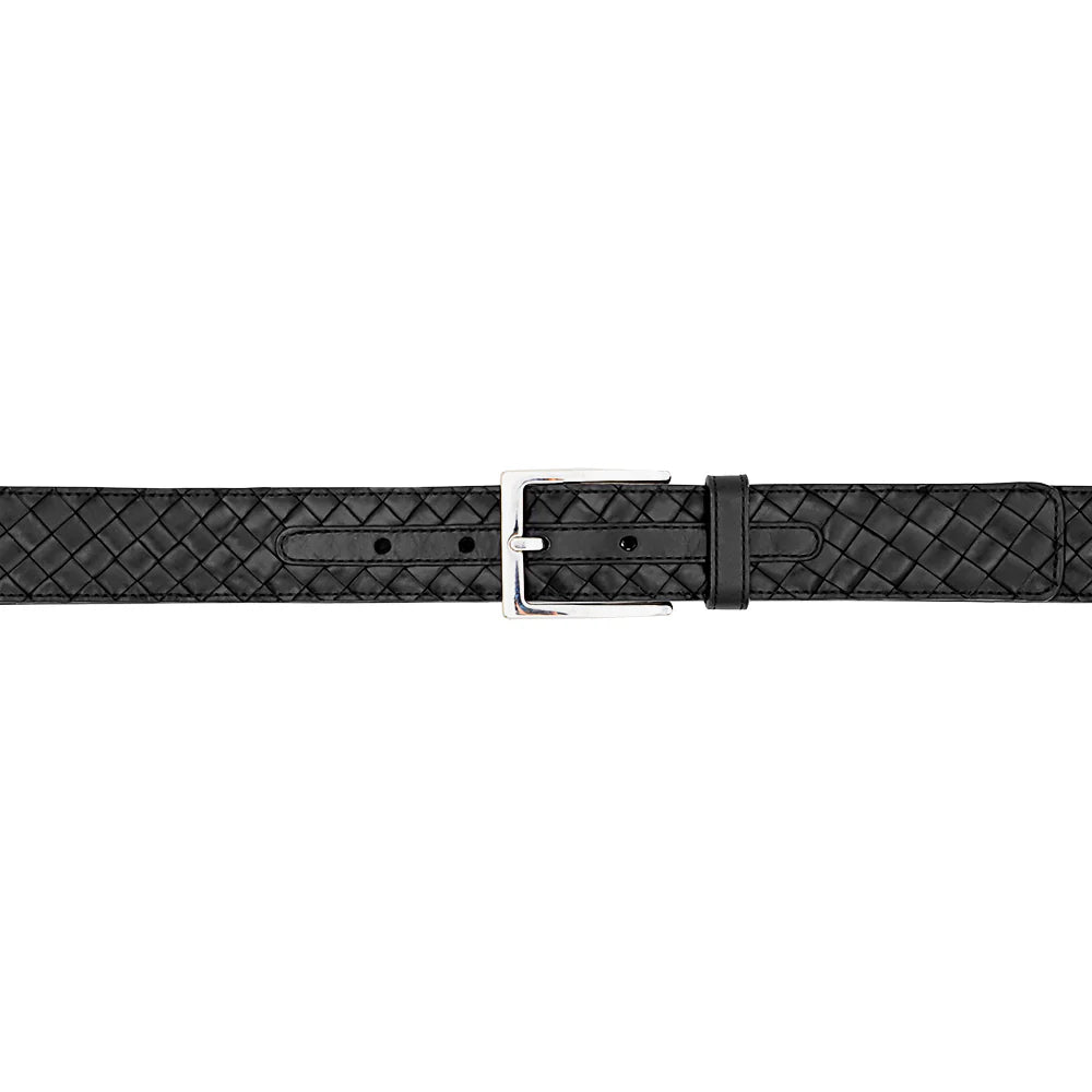 Mezlan AO11528 Black Woven Calfskin Belt