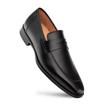 Mezlan Avenue 20910 Black Rubber Sole Penny Loafers