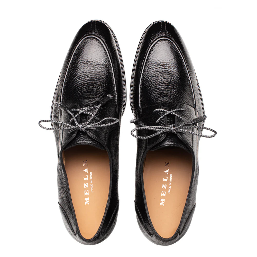 Mezlan Fratello 20937 Black Split-Toe Deer Laceups Oxfords