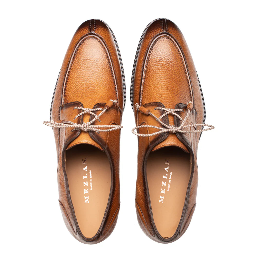 Mezlan Fratello 20937 Cognac Split-Toe Deer Laceups Oxfords