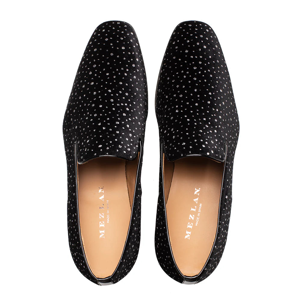 Mezlan Sera 20959 Black Cosmo Velvet Slip On Loafers