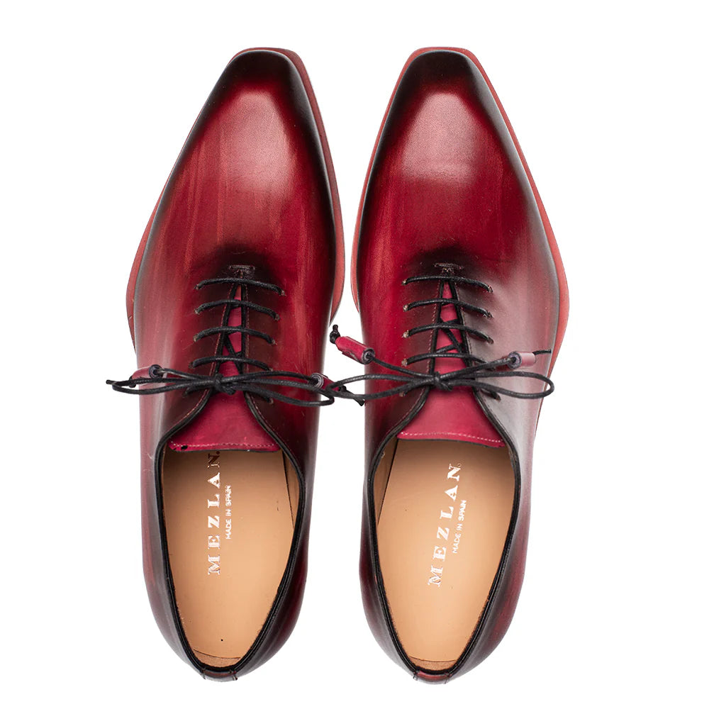 Mezlan Dietro 21068 Burgundy Whole Cut Oxfords