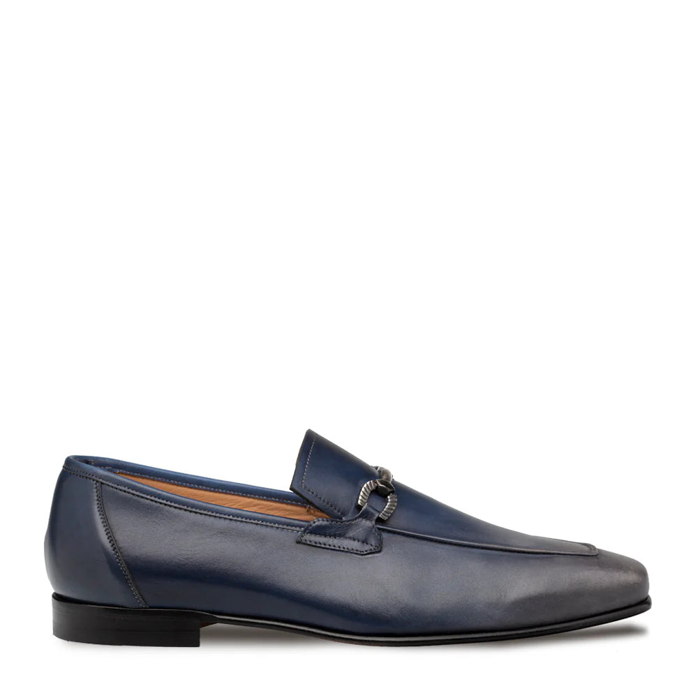 Mezlan Brunello 21100 Pearl Grey/Navy Bit Loafers