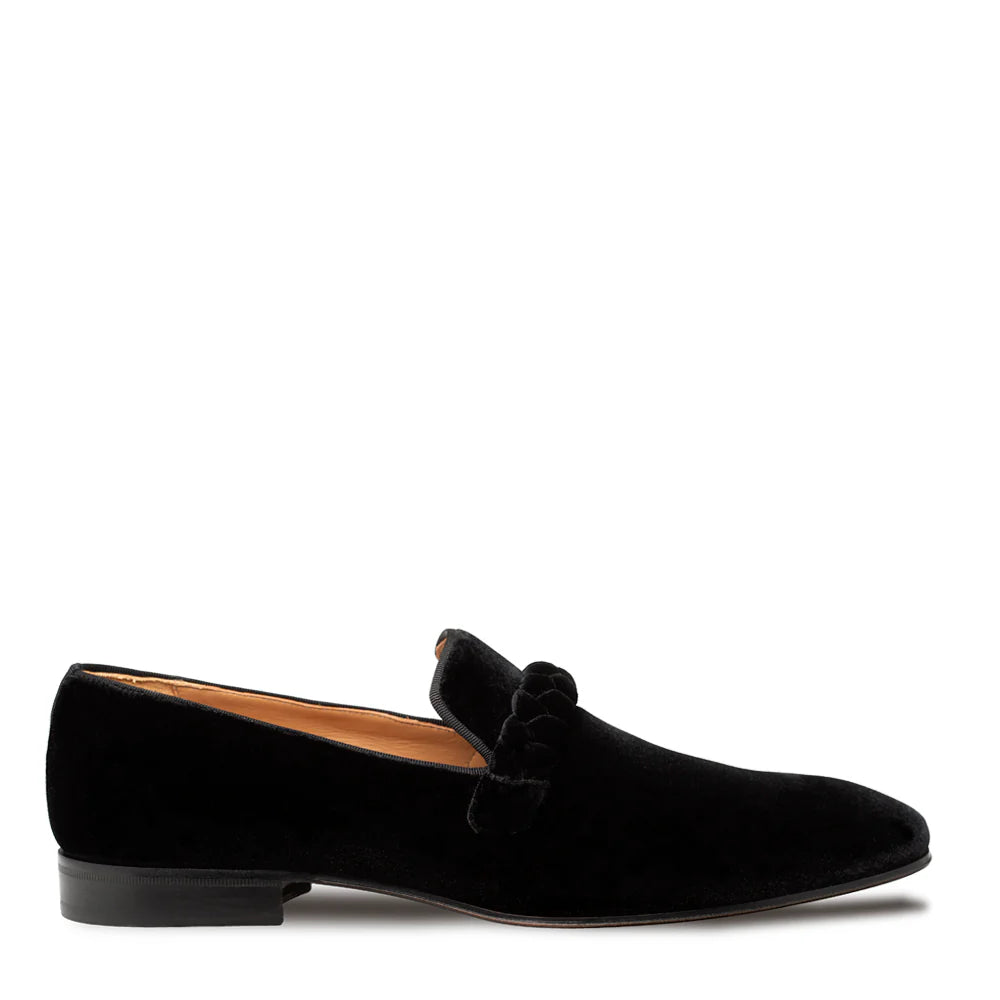 Mezlan Prima 21107 Black Velvet Slip On Loafers