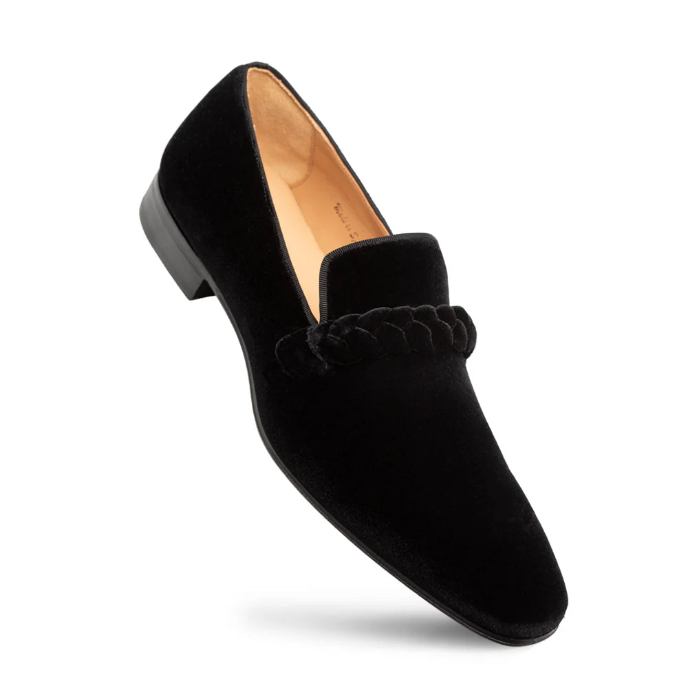 Mezlan Prima 21107 Black Velvet Slip On Loafers