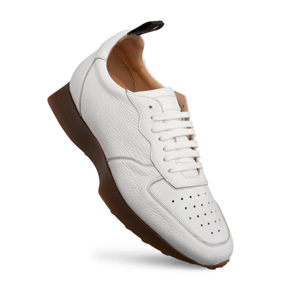 Mezlan Gerardo 21135 White Deerskin Sneakers