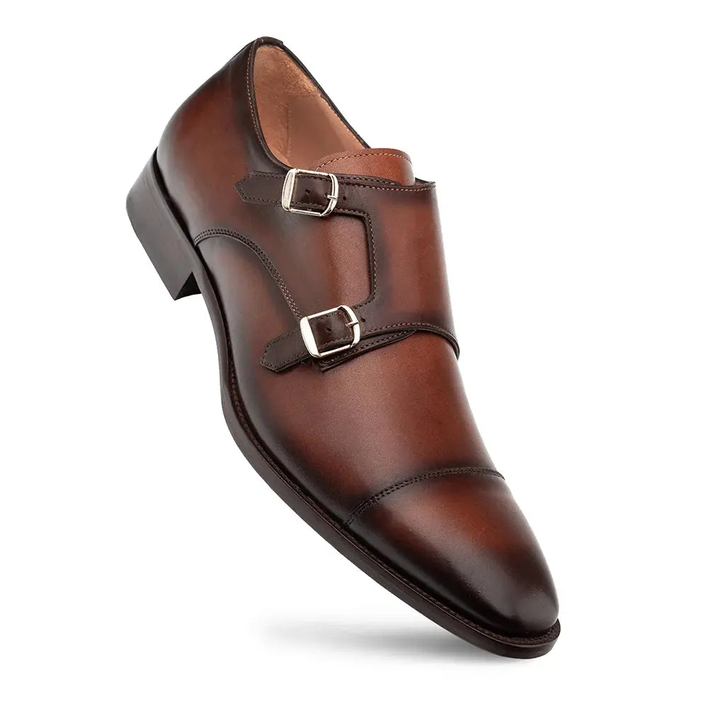 Mezlan Actore 21151 Chocolate Genuine Double Monk Strap Shoes