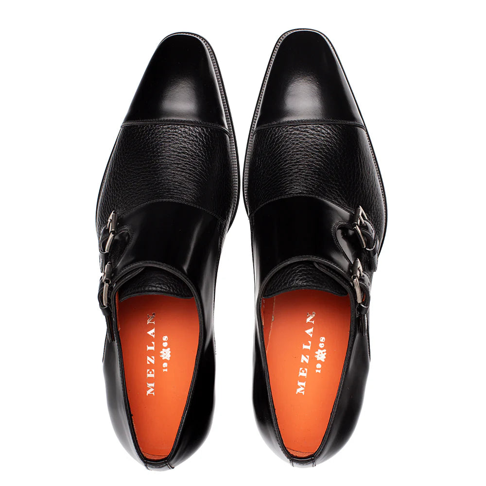 Mezlan Cantera 21189 Black Double Monk Straps